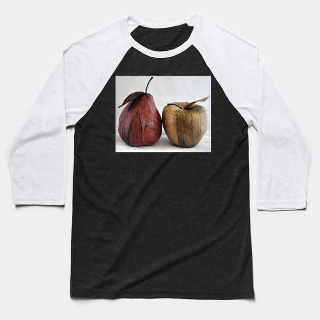 Pear And Apple Baseball T-Shirt by KirtTisdale